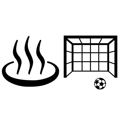 ♨🥅 Emoji Domain black and white Symbola rendering